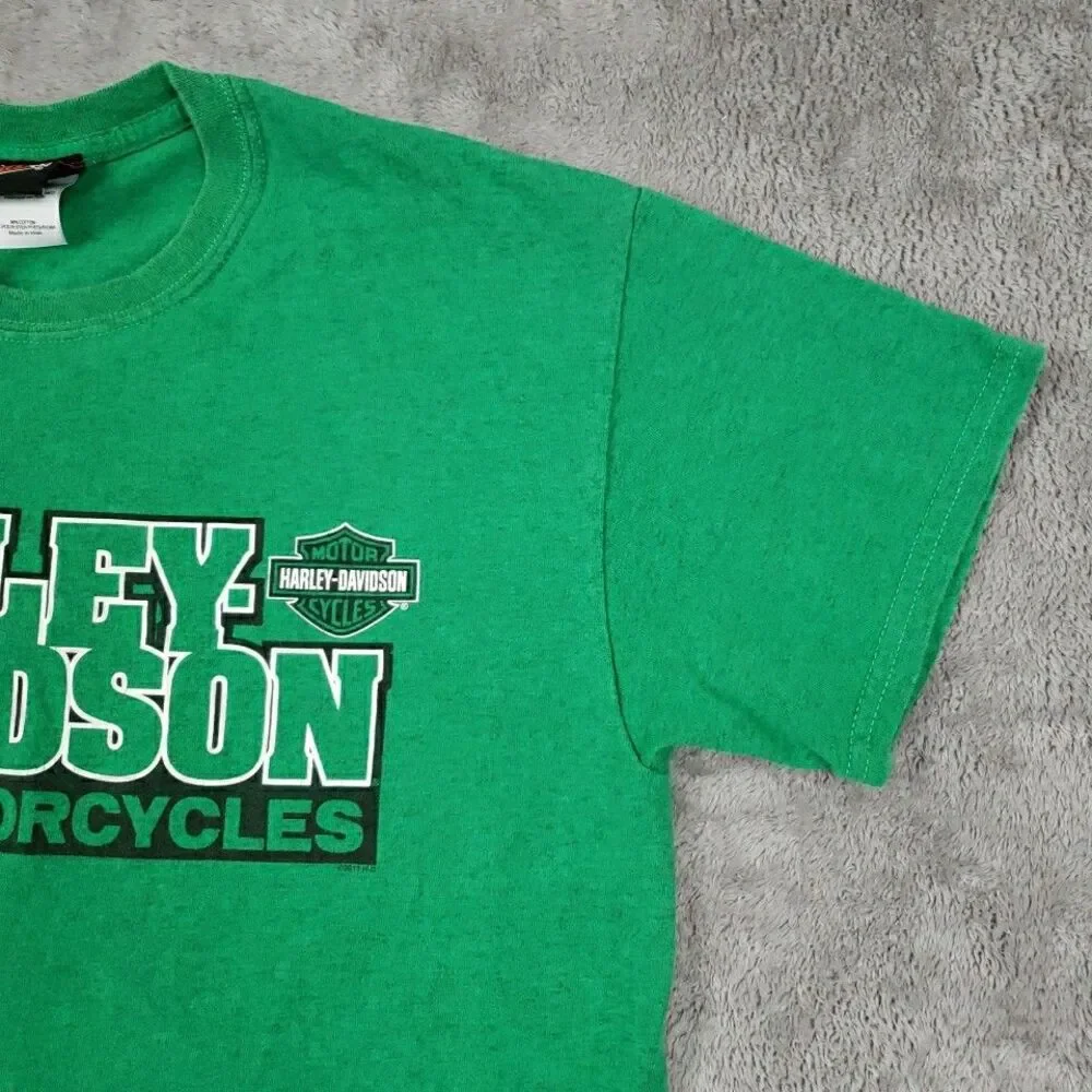 Harley Davidson T Shirt Short Sleeve Lynchburg TN Green Biker Men's Sz M